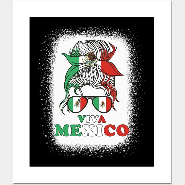 Mexico Independence Day Viva Mexico Pride Women Mexican Flag Wall Art by Eleam Junie